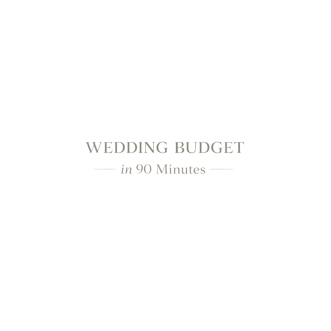 Wedding Budget in 90 Minutes